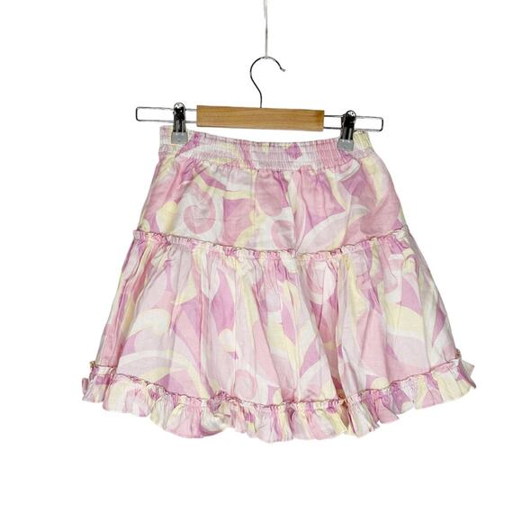 HILL HOUSE Tiered Ruffle Paz Mini Skirt in Candy Kaleidoscope - Picture 5 of 7
